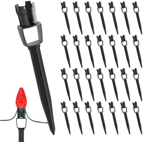 200-Pack 7.5 Inch Christmas Light Yard Stakes for C7 C9 Christmas Lights by Minetom