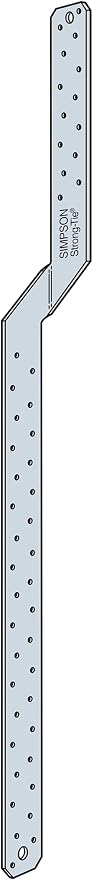 Simpson Strong-Tie MTS30 Medium Twist Strap - 30 in. Length, 54-mil Thickness, Zinc Galvanized 16-Gauge Steel Construction, Resists Moderate Uplift Loads