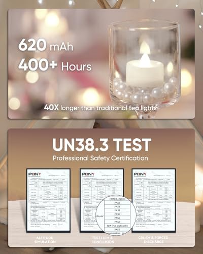 Homemory 24-Pack Remote Flameless LED Battery Tea Light Candles, 400+Hrs - Image 3