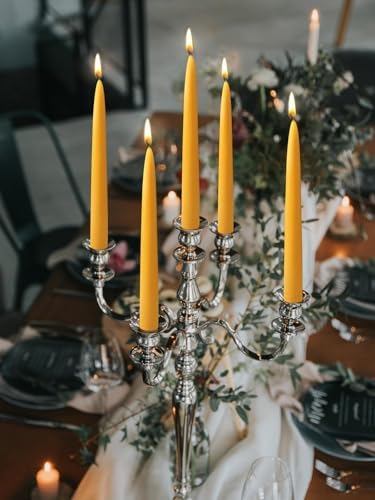 10inch Beeswax Taper Candles,20 Pack Smokeless Candlestick - Image 3