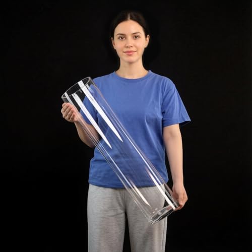 CYS EXCEL Cylinder Clear Glass Vase (H:26" D:6") | Multiple Size Choices Glass Flower Vase Centerpieces | Hurricane Floating Candle Holder Vase - Image 2