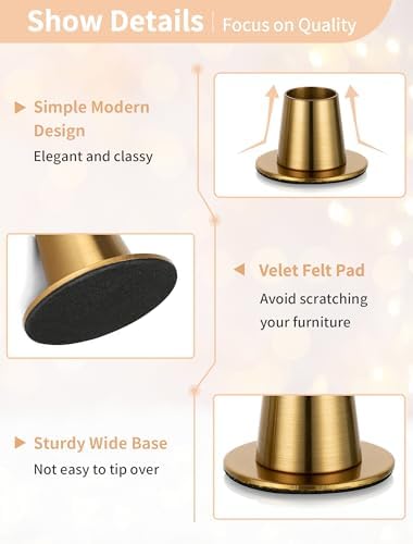 NUPTIO Candle Stick Candle Holder: Set of 4, Small - Image 4