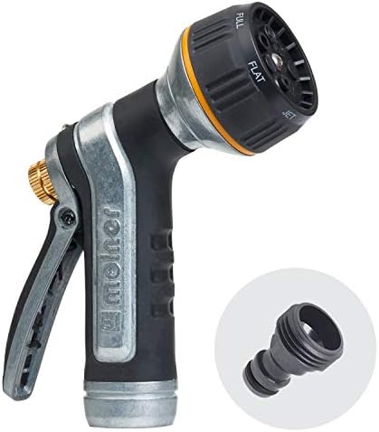 Melnor XT Metal 7-Pattern Hose Nozzle: Rear Trigger, Slip-Resistant Grip by Melnor