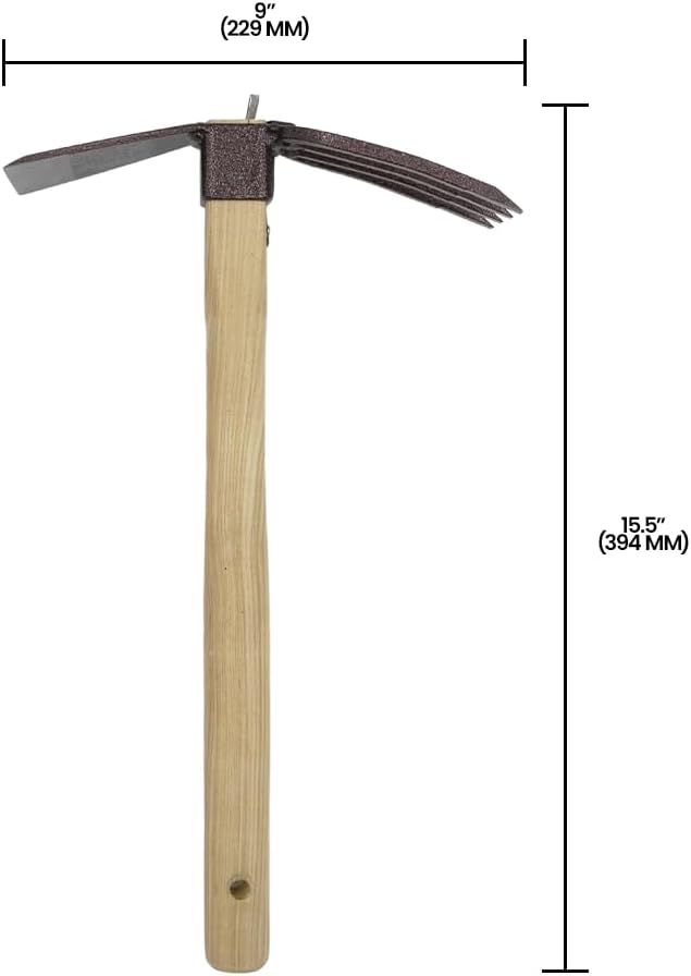 Zenport J6-07 Hoe and Fork Combo Tool, Beige - 3 Pack