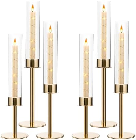 6PCS Acrylic Candle Holder for Table Centerpiece by VINCIGANT