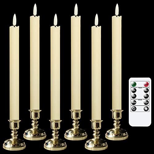 Wondise Flickering Taper Candles with Timer and Remote by Wondise