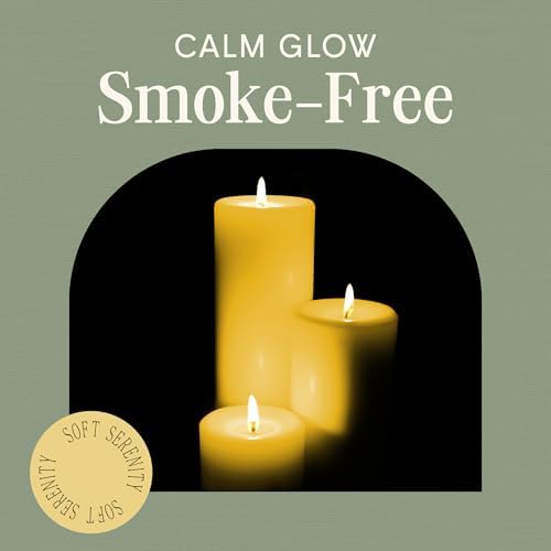Mister Candle Unscented Dripless Pillar Candles Set of 3, Hand Poured 3 Inch Candles, Premium Wax, Decorative Pillar (3" x 4", 3" x 6", and 3" x 9", Yellow) - Image 4