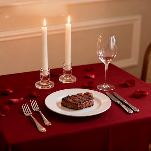 24 Pack Clear Glass Taper Candle Holders, 2.5 Inch Small Candlestick Stands for for Candle Sticks Christmas Party Living Room Dinner Advent Decoration (24) - Image 6