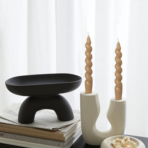 7.5 Inch Handmade Spiral Candles Brown Smokeless Candlestick Unscented Decorative Twisted Taper Candle for Seasons Holiday Gifts 2 Pcs - Image 2