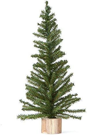 Small Artificial Canadian Pine Christmas Tree by Factory Direct Craft - Small 24 inch Pine Tree with Wood Base - Add to Holiday Décor and Decorations in Home or Office by FactoryDirectCraft