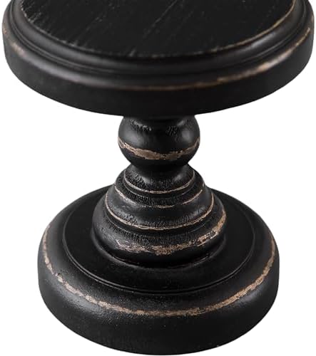 SOFE Black Wood Display Riser, Rustic Small Pedestal Stand/Planter Stands - Image 6