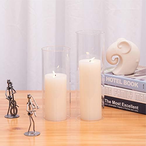 WGVI Hurricane Candle Holder Sleeve, Wide 4", Height 6", Clear Glass Cylinder Candleholder, Chimney Tube, Open Ended Candle Shade, 24 Pieces Bulk - Image 5