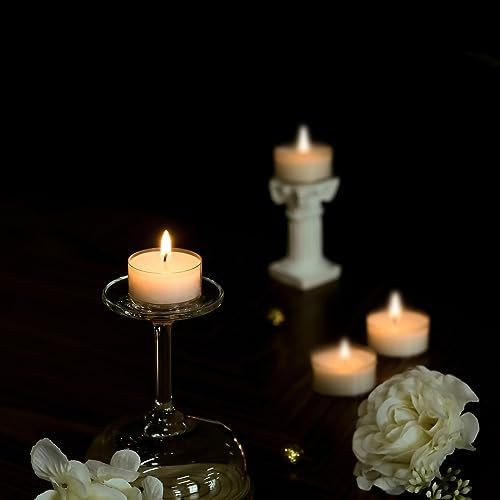 Home Lights Homelights Tea Lights Candles, Giant 100,200,300 Bulk Packs, White Unscented European Smokeless Clear Cup Tea Lights for Shabbat, Weddings, Christmas, Home Decorative- 200 Pack - Image 6