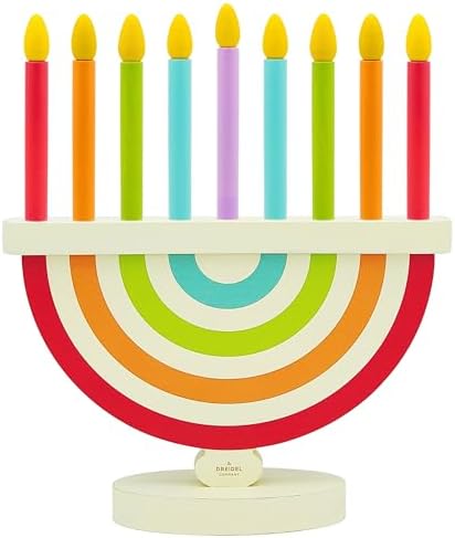 The Dreidel Company Wooden Hanukkah Menorah for Kids – Chanukah Set with 9 Removable Multicolored Candles, Storage Bags, Educational Color Toy (Single) - Image 4