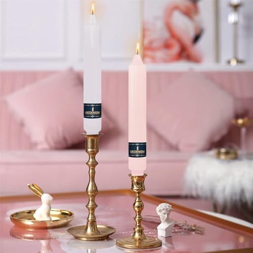 Pink Candlesticks Short Taper Candle,9inches Colorful Candle Sticks Dripless Tapered Candles for Home Decor Weddings Festive Party Holiday,30D-LIGMIX - Image 4