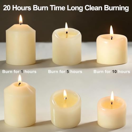 Pillar Candles Ivory Bulk 2x3Inch Unscented Candle for Votive 20Pack - Image 4