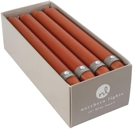 Northern Lights Candles - 10" 12pk Tapers - Terra Cotta - 76591 by Unknown