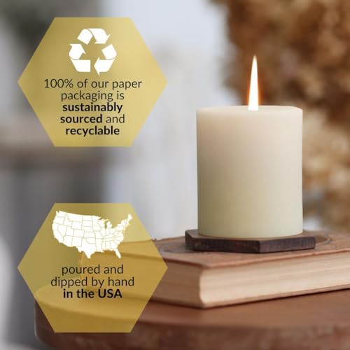 Big Dipper Wax Works 100% Beeswax Pillar Candle, 3 x 3.5 in, Ivory - Image 4