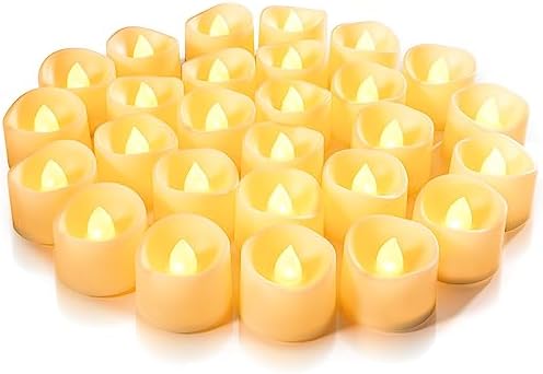 Homemory 50-Pack Flameless Tea Lights Candles Battery Operated, 200+ Hours by Homemory