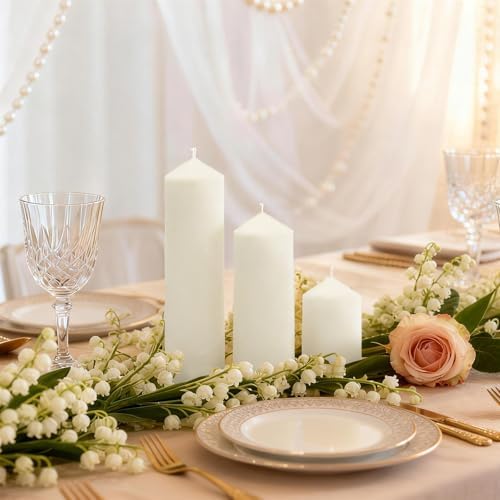6 Pcs White Pillar Candles Bulk Set, 3 Different Lengths 2 x 3/4/6 Inch (2 Each), Dripless Unscented Smokeless,Hurricane Candles,Gives You a Better Atmosphere When Organizing an Event Party. - Image 6