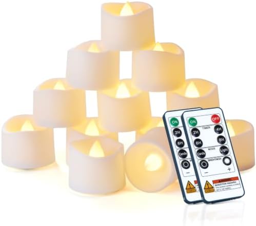 Homemory 24-Pack Remote Flameless LED Battery Tea Light Candles, 400+Hrs by Homemory