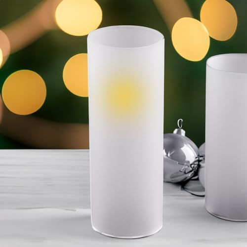 WGVI Hurricane Candle Holder Sleeve, W: 4", Ht: 16", Frosted Glass Cylinder Open Both Ends, Chimney Tube Shade, 6 Pieces - Image 7