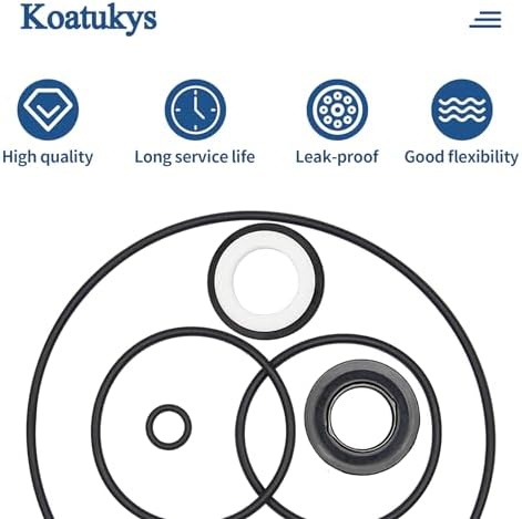PS-200 5/8" Shaft Seal and O-Ring Rebuild Kit for Aqua-Flo XP2 | XP2E Flo-Master Series Pool Pump Includes Volute/Union/Drain Plug O-ring Sufficient Flexibility Anti-Leakage