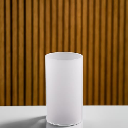 WGVI Hurricane Candle Holder Sleeve, W: 3", Ht: 14", Frosted Glass Cylinder Open Both Ends, Chimney Tube Shade, 6 Pieces - Image 3