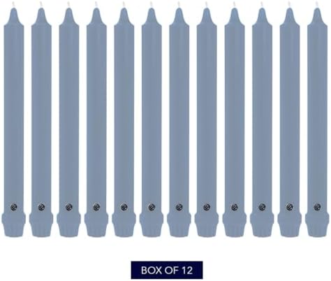 Colonial Candle Unscented Taper Candle, Classic Collection, Wedgewood, 12 in, Pack of 12 - Up to 10 Hours Burn - Image 2