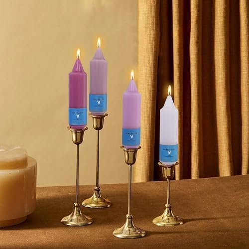 Unscented Dripless Taper Candles Gradient Purple Smokeless 5INCH Small Candlesticks for Dinner Weddings Birthday Party Home Décor - Image 6