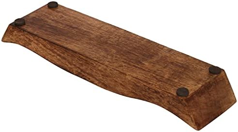 eTroves Wooden Tealight Candle Holder Set - Mango Wood Boat Tea Light Votive Candle Holders - Personalized Wood Tealight Holders for Rustic Wedding Birthday Anniversary Party - Image 4
