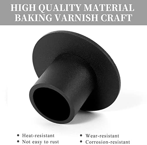 8 Pcs Black Retro Candle Holders, Candlestick Holder - Image 4