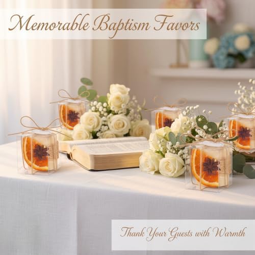 MTLEE 16 Pack Wooden Tealight Candle Holder Kit Guest Gifts, Rustic - Image 3