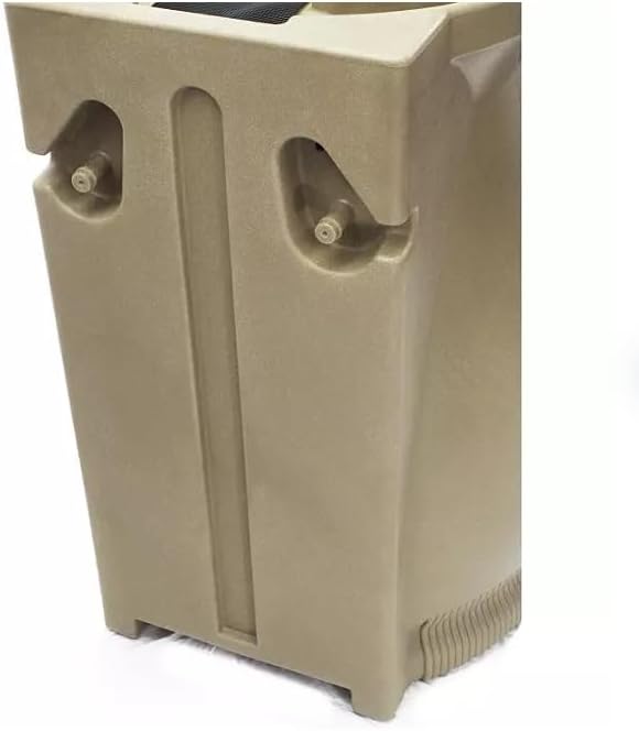 Rain Wizard Decorative Urn Rain Barrel, Durable polyethylene Resin, with Brass Spigot, Flat-Back Design,Perfect for Gardening Any Home (Khaki, 65 Gallon)