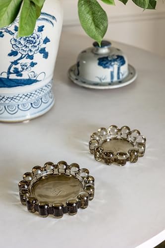 Alice Lane Home Collection Original Smoky Glass Large Bubble Candle Dish - Image 5