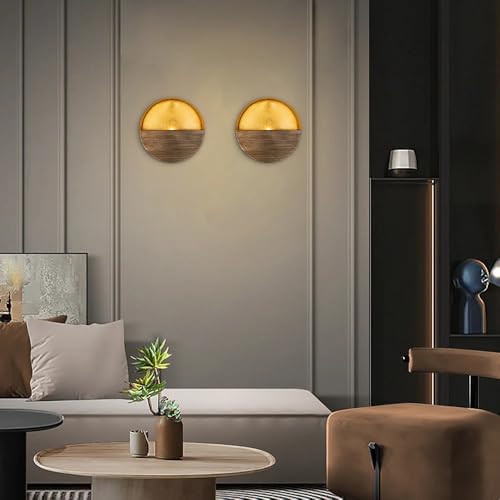 Luxury Metal Wall Candle Sconces – Small Handcrafted Wall-Mounted Tealight Candle Holders with Gold Leaf Interior – Modern & Rustic Home Décor for Living Room, Hallway – 6.5" Bronze Two Pieces - Image 4