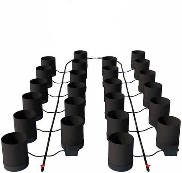 AutoPot 24 Pot GeoPot System with 3 Gallon Fabric Pots - Self-Watering, Gravity-Fed System (24Pot with No Tank) Indoor, Black