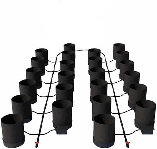 AutoPot 24 Pot GeoPot System with 3 Gallon Fabric Pots - Self-Watering, Gravity-Fed System (24Pot with No Tank) Indoor, Black