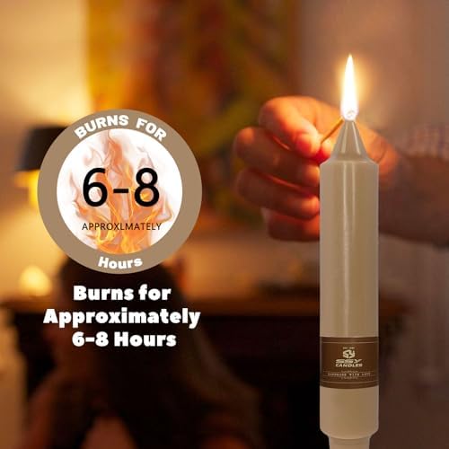 NJAO HOO Brown Short Taper Candle 7 Inch Candlesticks Unscented Dripless Tapered Candle Set for Home Decor Wedding Party Dinner Candles, 4 Pack - Image 5