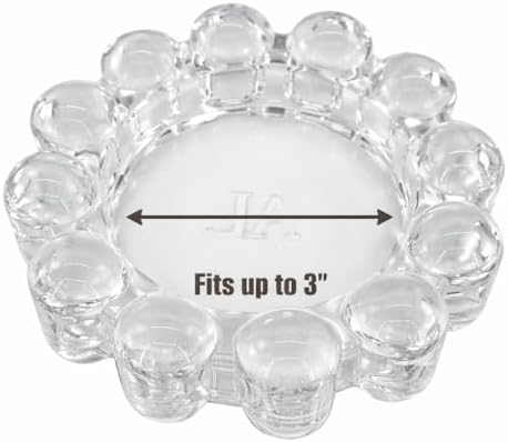 Alice Lane Home Collection Original Clear Glass Small Bubble Candle Dish - Image 4