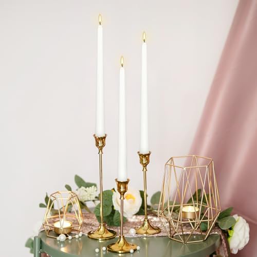 White Taper Candles, Mothers Day Gifts for Mom,10 Inch Dripless Candlestick, Jasmine Scented Colonial Candle, Dripless Long-Lasting Burning Candle Sticks for Home Décor, Dinner, Weddings,4Pack - Image 7