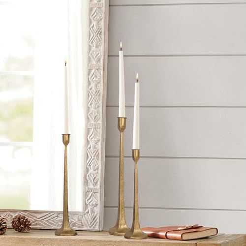 Iron Taper Candle Holder Set of 3 - Decorative Tall Candle Stand - Image 7