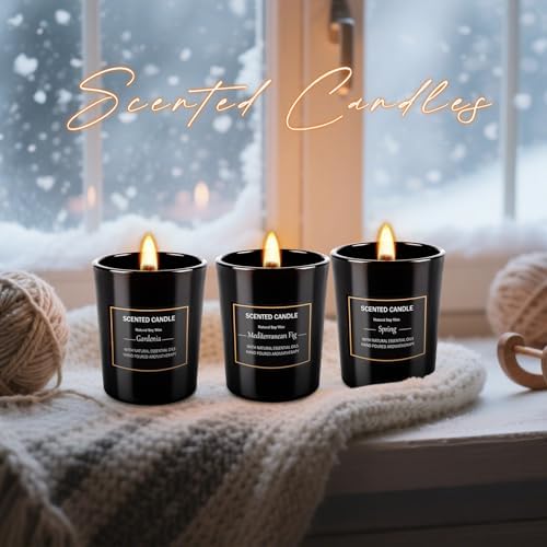 12 Pack Scented Black Candles Gift Set for Dad, Soy Wax Aromatherapy Candles for Home, 12 Masculine Fragrances, Gift from Daughter/Son for June Holiday, Stress Relief & Relaxation for Men - Image 6