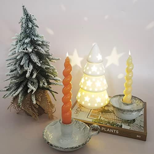 Candle Holder Ceramic Candlestick Holder, Candlelight Stand for Spell Candles, Taper Candles, and Incense, Halloween Christmas Dining Room Home Decoration Display - Image 4