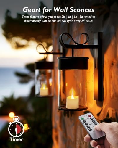 Homemory White Flameless LED Votive Tealight Candles & Timer Remote, 24Pack - Image 2