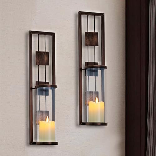 Shelving Solution Wall Sconce Candle Holder Metal Wall Decorations for Living Room, Bathroom, Dining Room, Set of 2 by Shelving+Solution