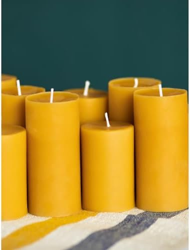 CANDWAX Pure Beeswax Pillar Candles 1.8x4 inch Set of 3-34.5 Hours Burning Handmade Yellow Candles - Smokeless Pure Bees Wax Candle Home Décor - Image 4
