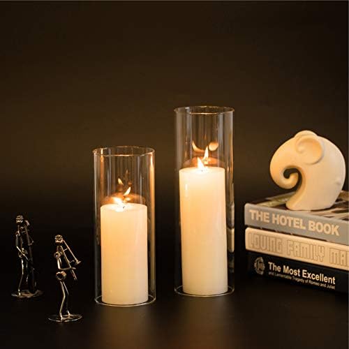 WGVI Hurricane Candle Holder Sleeve, Wide 3", Height 30", Clear Glass Cylinder Candleholder, Chimney Tube, Open Ended Candle Shade, 6 Pieces Bulk - Image 7