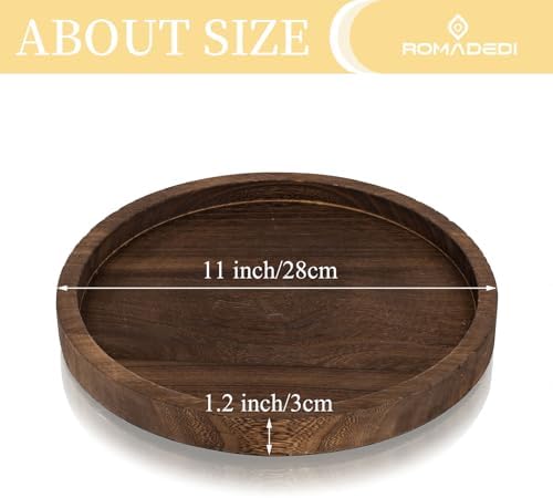 Romadedi Rustic Wood Decorative Candle Tray, 11 in - Image 5