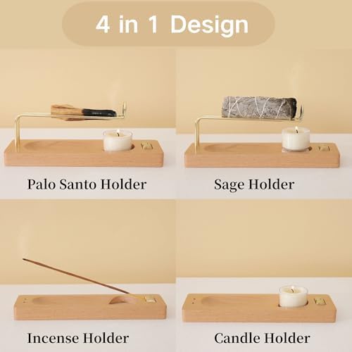 4 in 1 Incense Holder for Palo Santo & Sage Sticks & Insence-Stick - Image 2